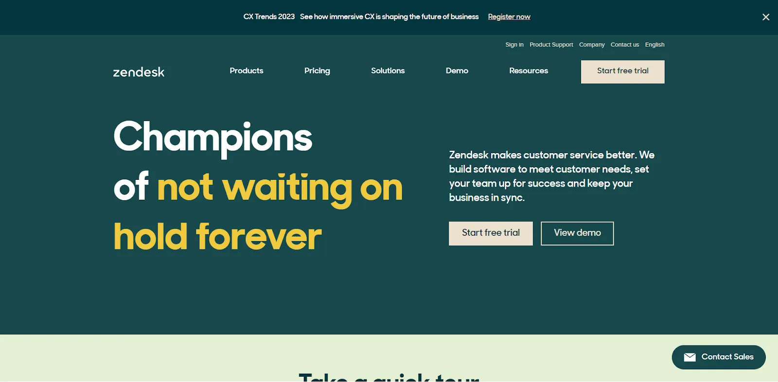 Marketing tool: Zendesk