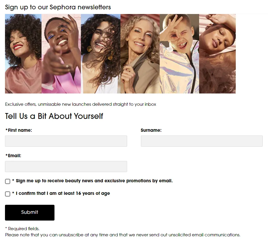 Don't forget to add your brand in your newsletter sign email