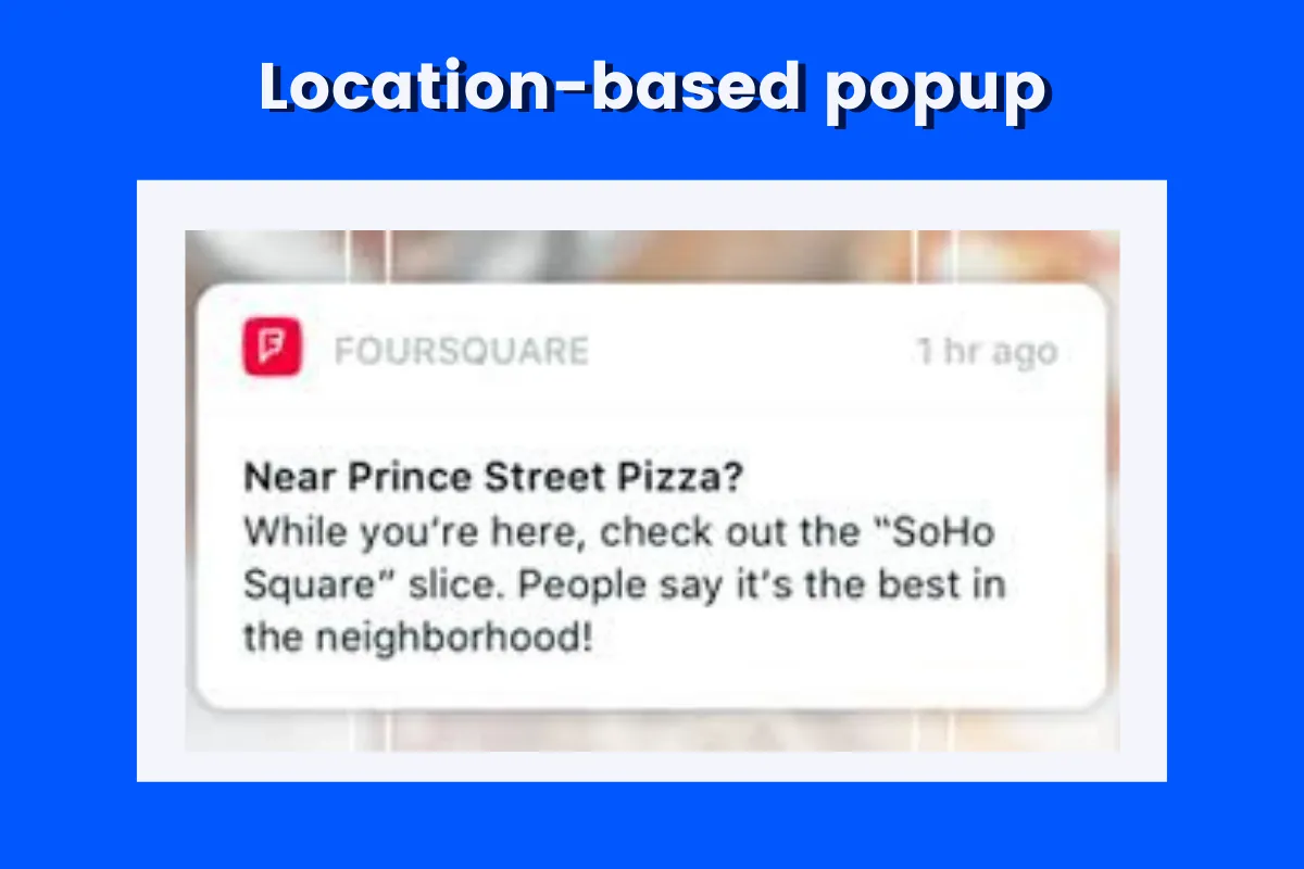 location-based popup