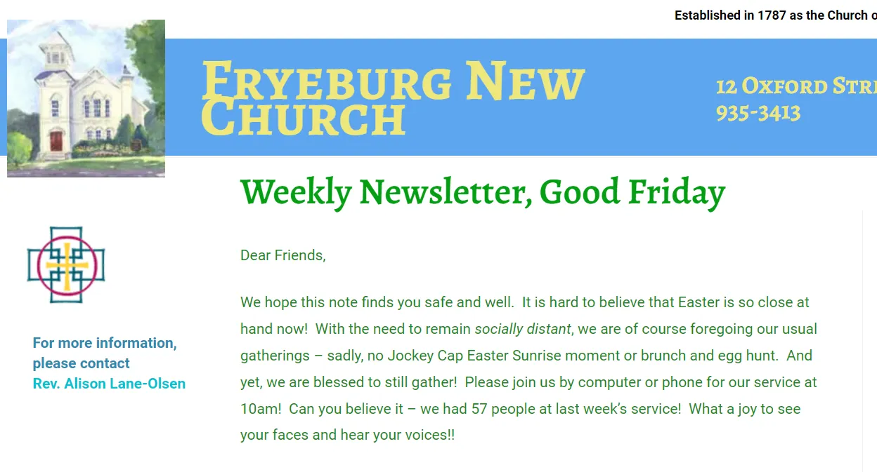 Good Friday: April Newsletter Idea