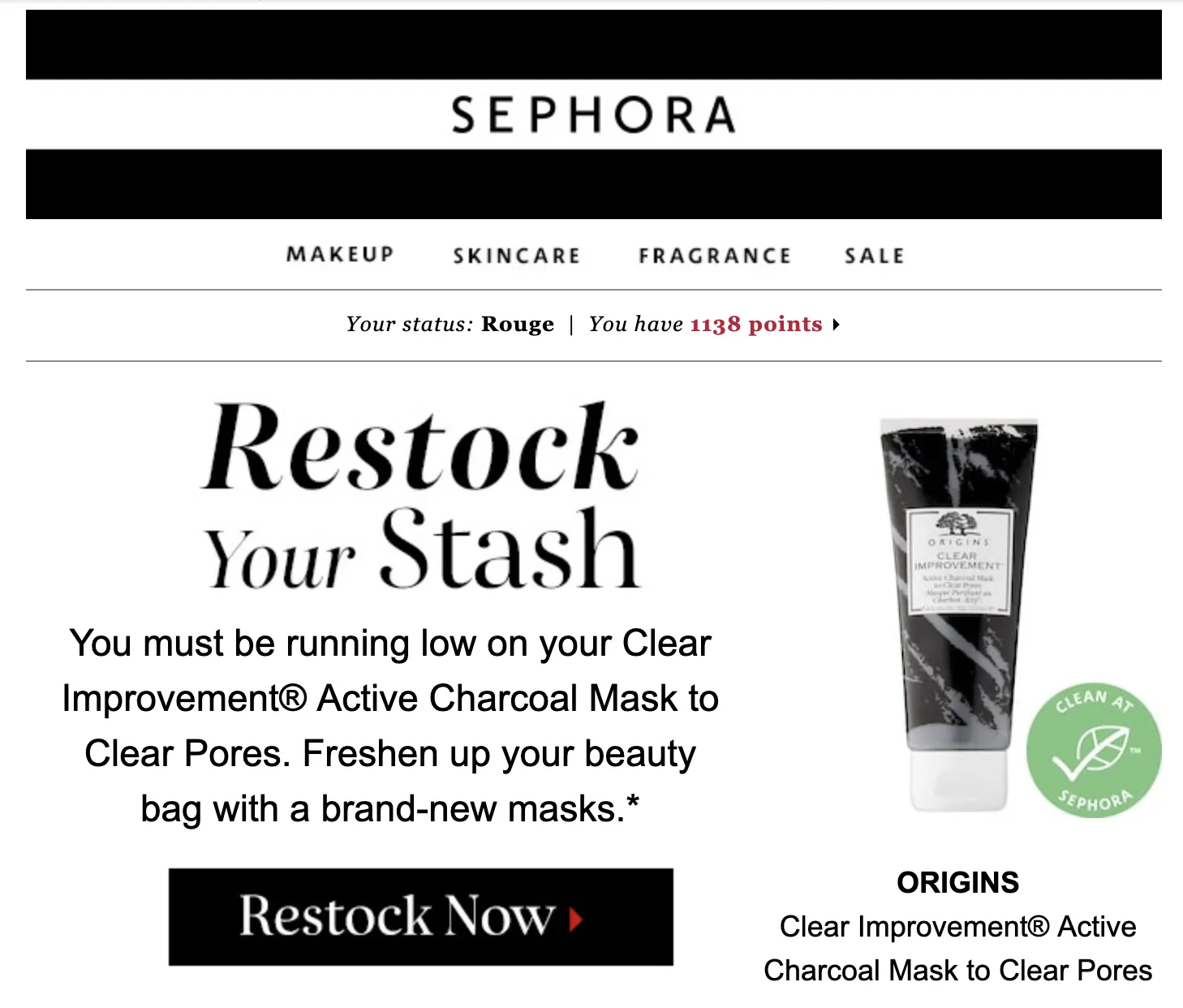 Post-purchase email: Replenishment email
