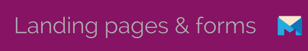 landing pages and forms for b2b online marketing campaign banner head