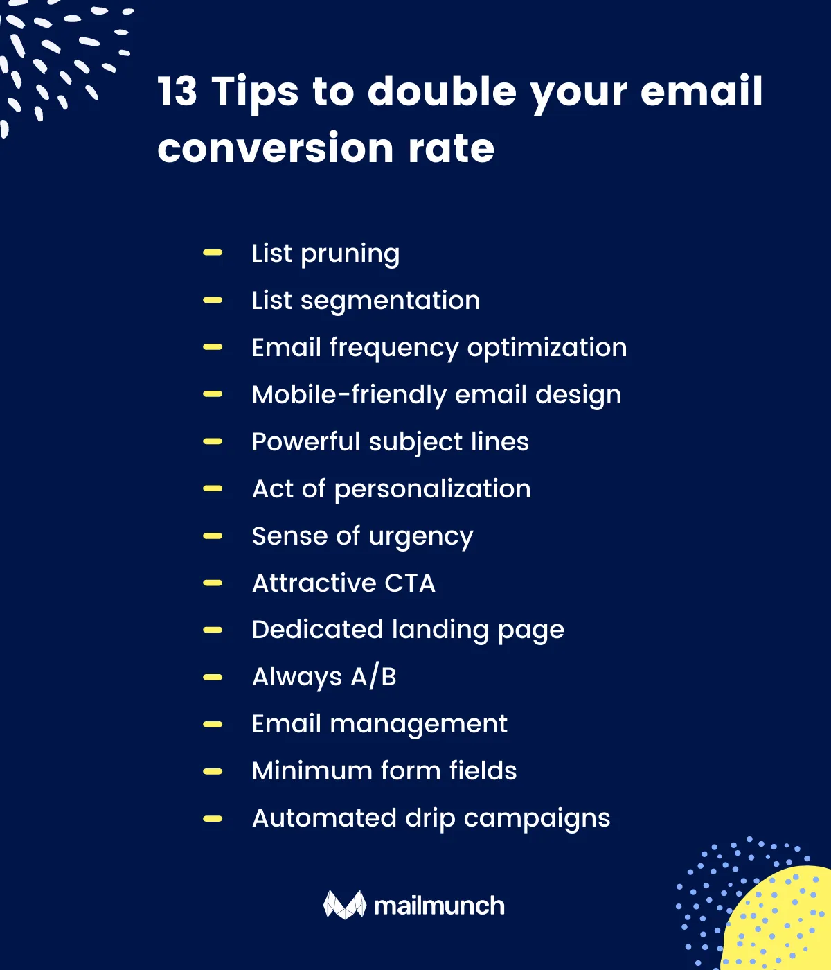 13 Tips to double your email marketing conversion rate