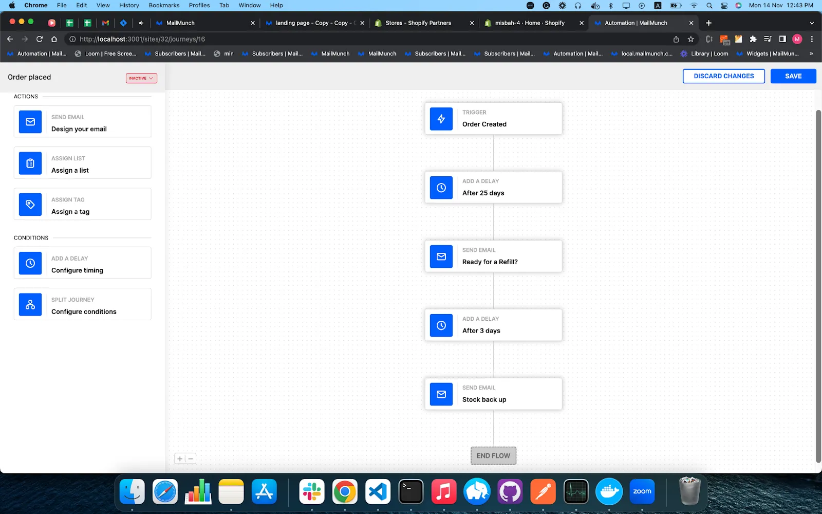 Automated replenishmnt flow