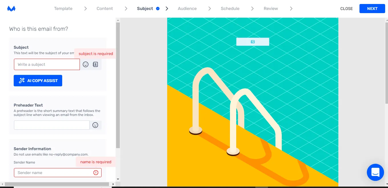 Create a subject line