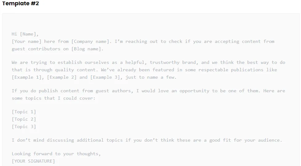 Request for guest post example