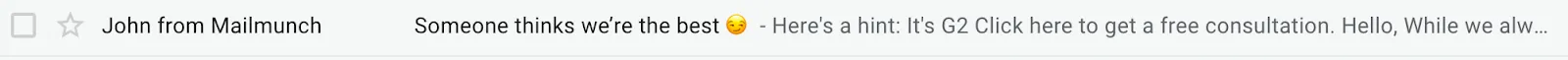 An email from Mailmunch with emoji in subject line