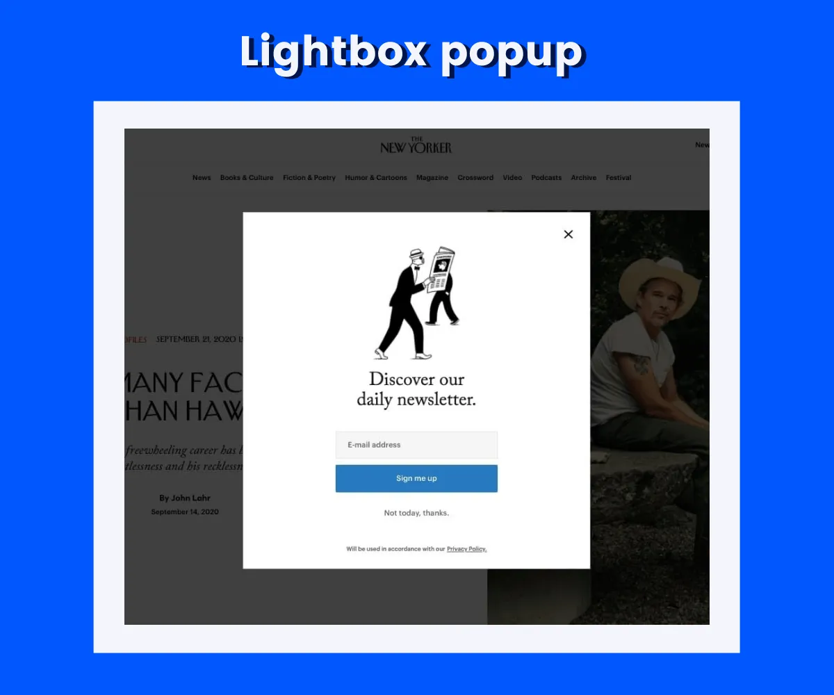 lightbox popup