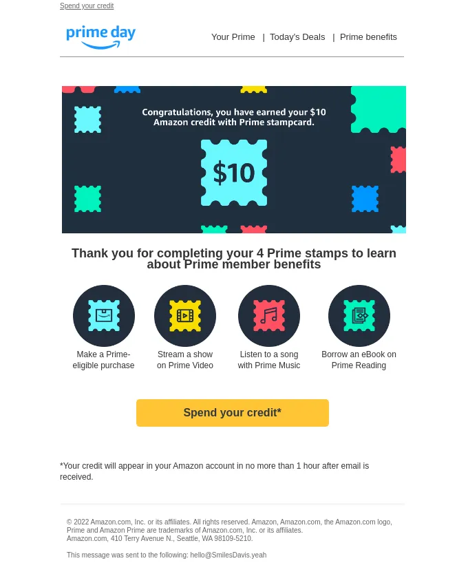 Promotional marketing: Reward cards example