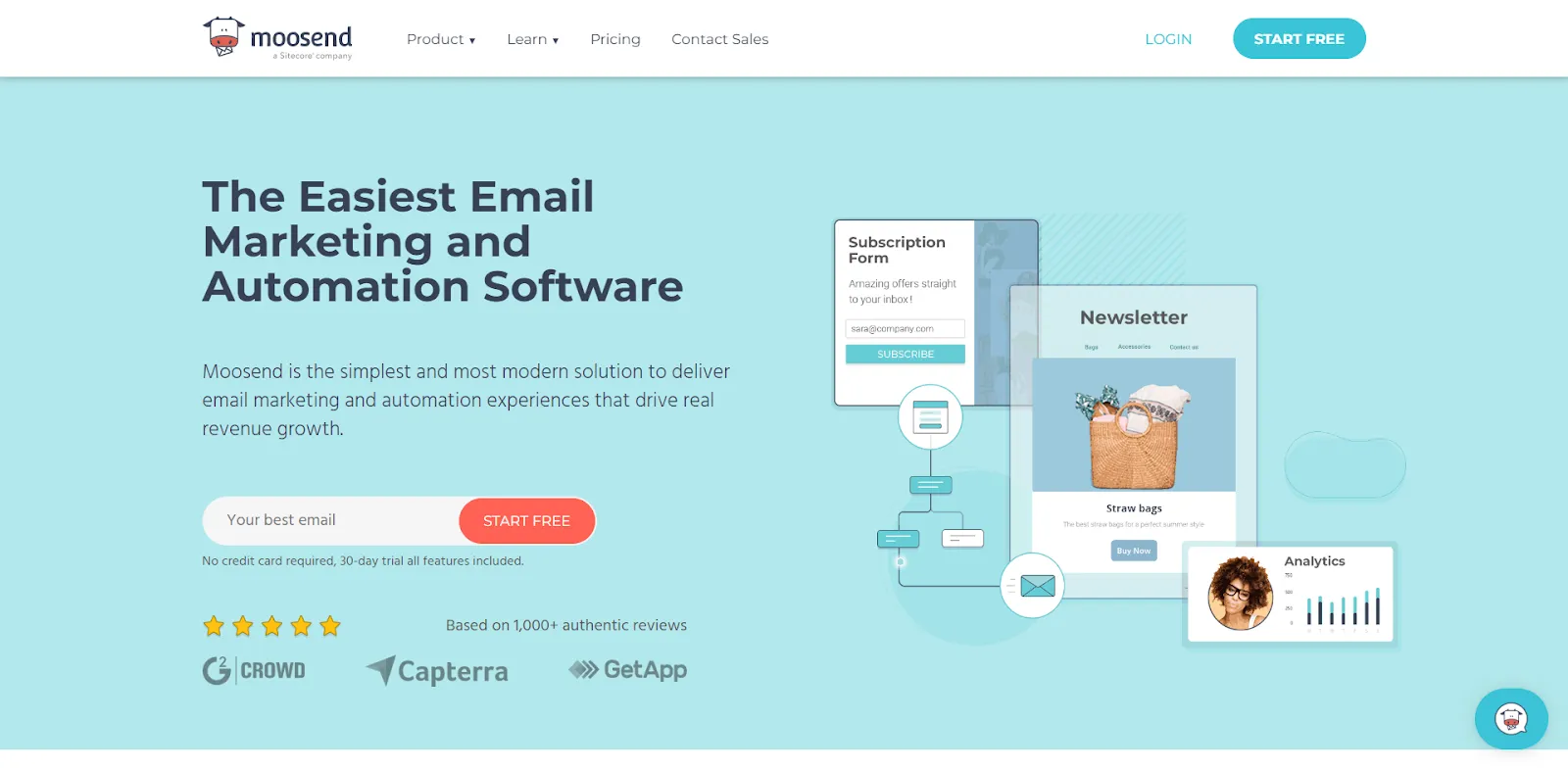 Marketing tool: Moosend