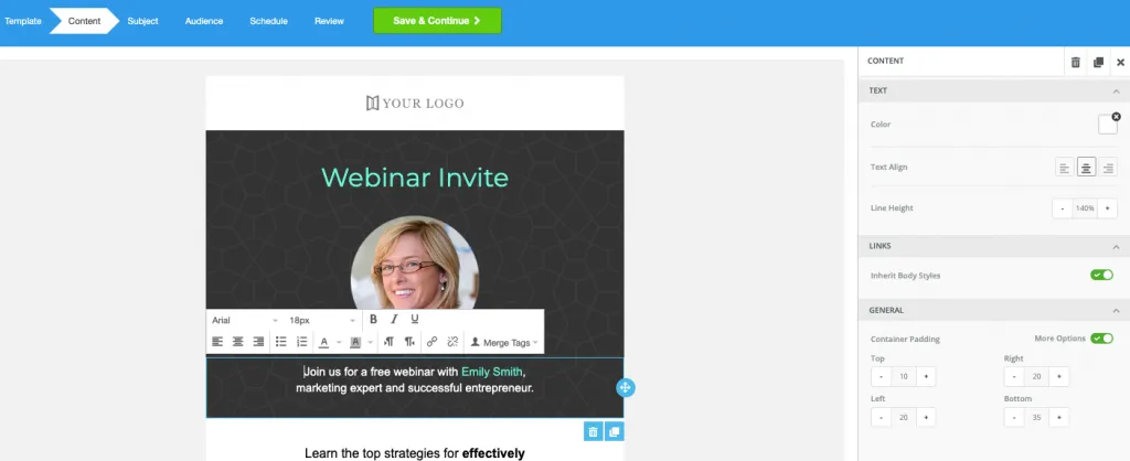 mailmunch newsletter builder
