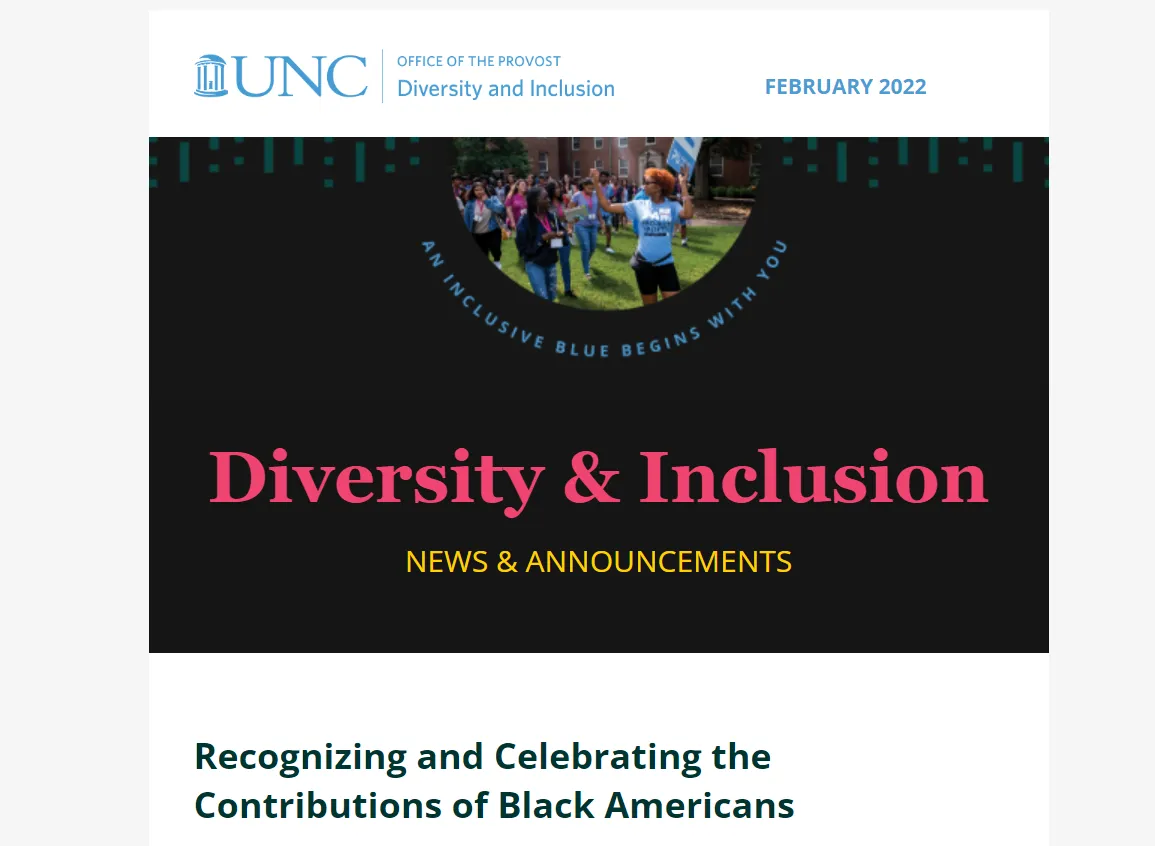 North American Inclusion Month: Feburary newlsletter idea