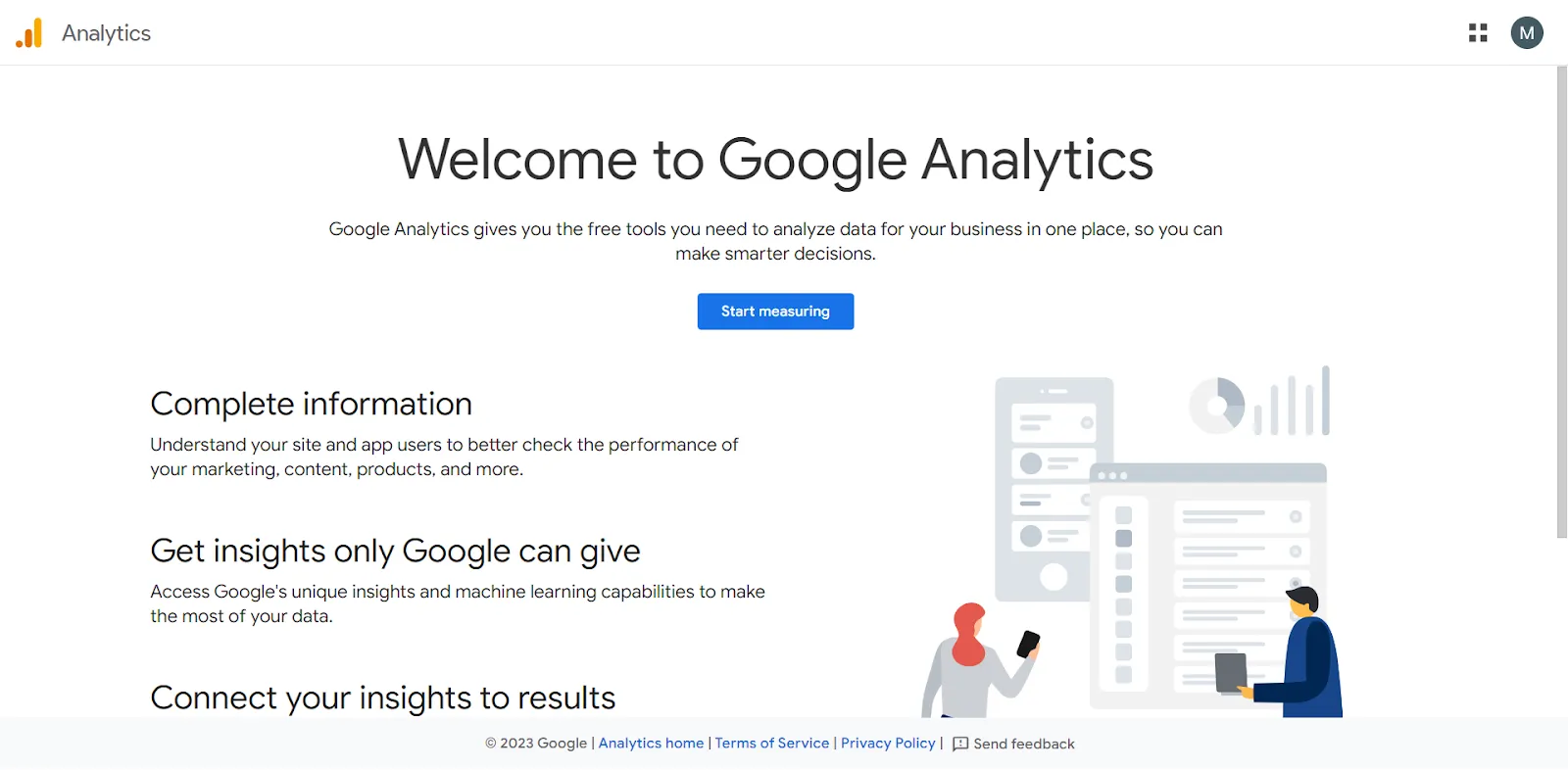 Marketing tool: Google Analytics