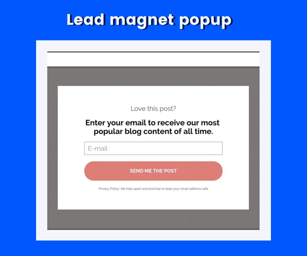 lead magnet popup