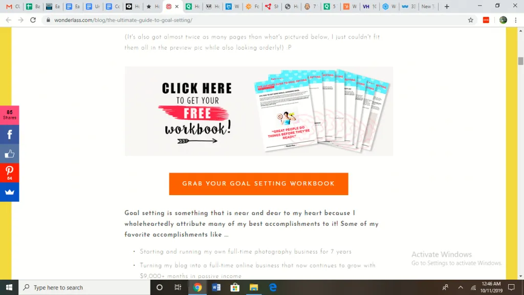 content upgrade example