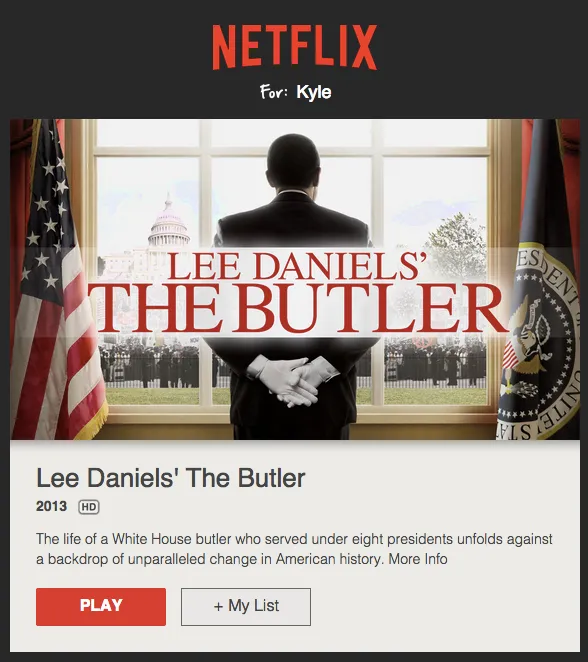 netflix email with banner and cta