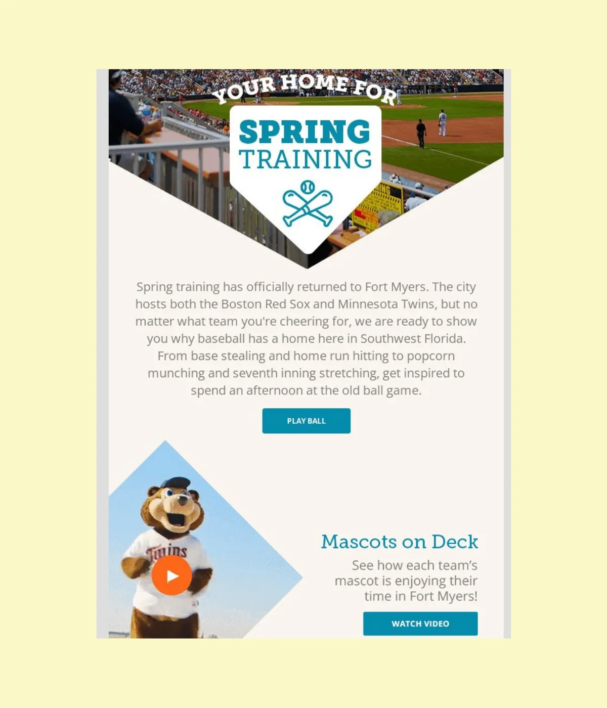 Fort Myers's spring training video