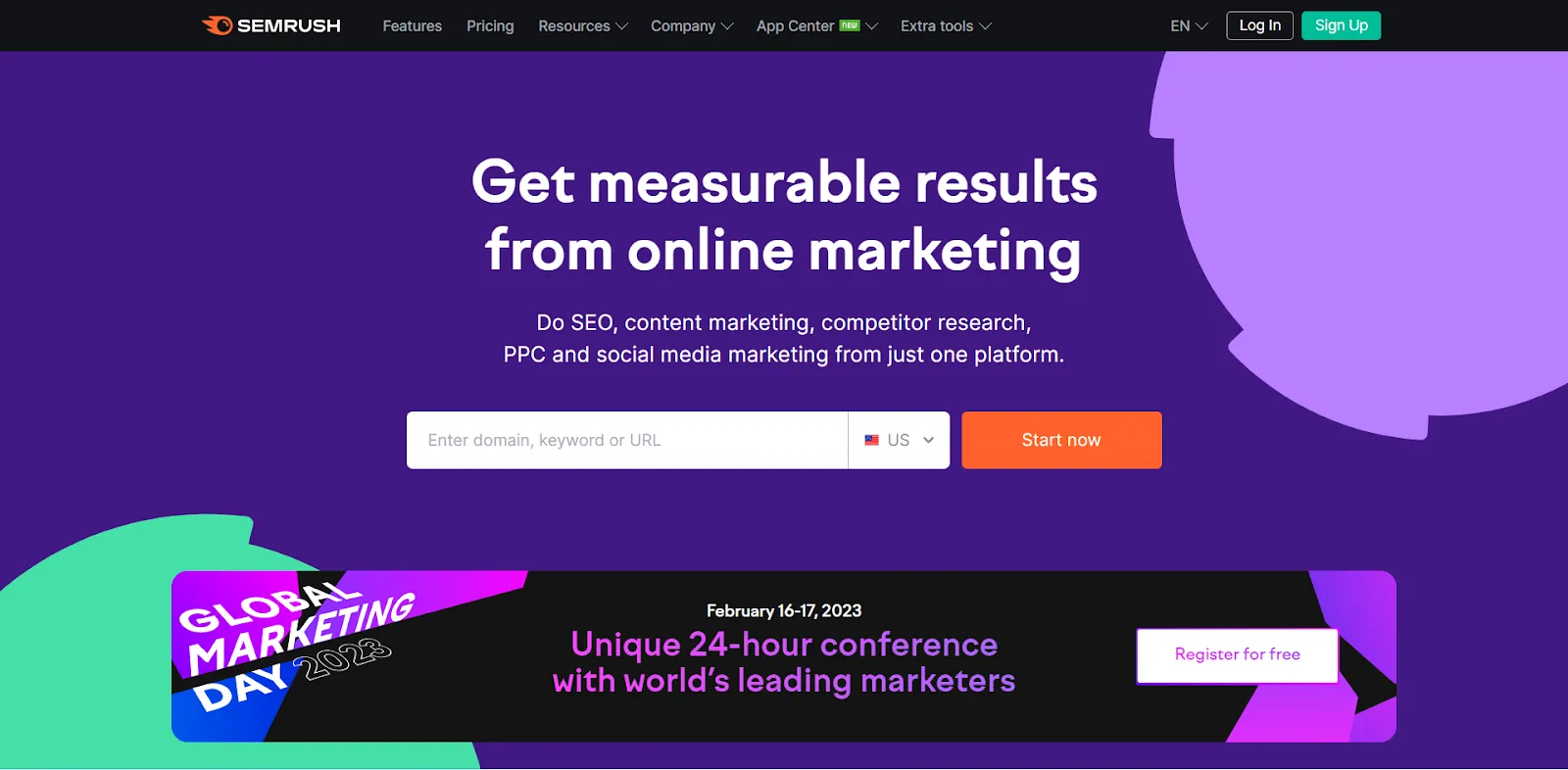 Marketing tool: Semrush
