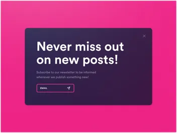 Popup form template