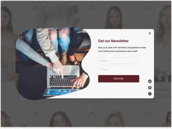 Popup form template