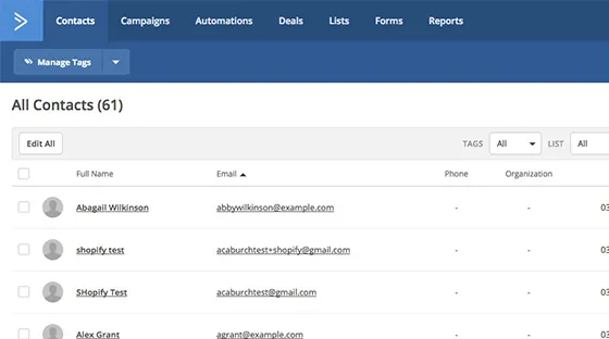 Syncs with ActiveCampaign lists automatically