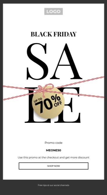 Retail Sale email template preview