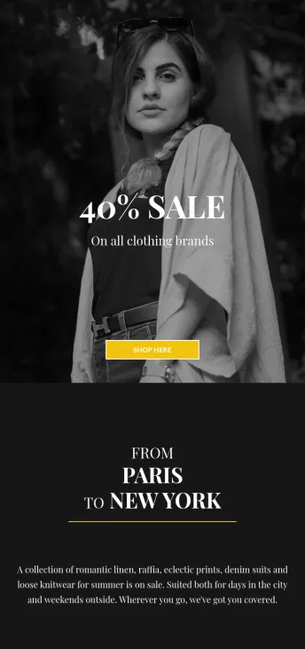 Fashion Week Sale email template