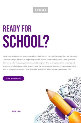 Ready for School email template
