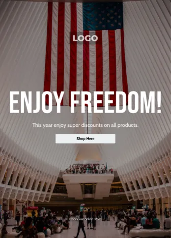 USA Independence Day email template preview