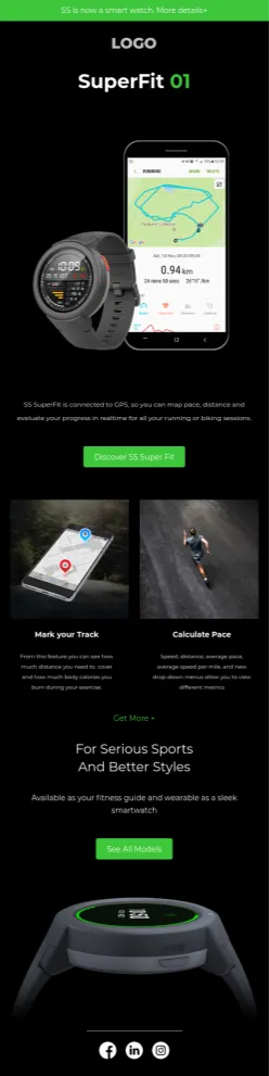Fitness Monitor email template