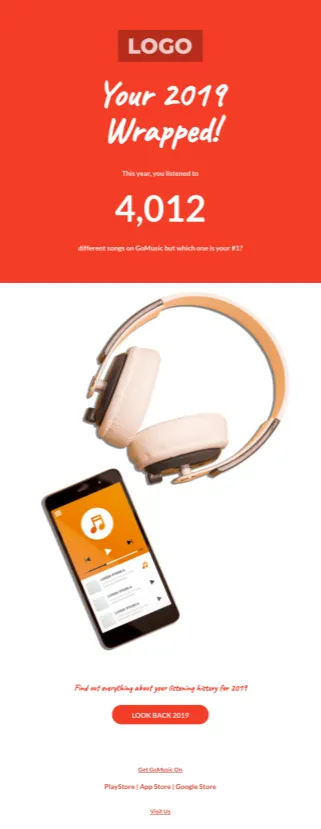 Music App email template