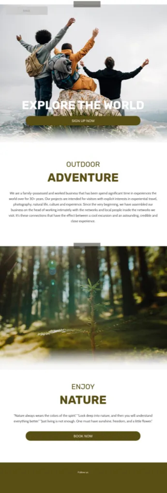 Wild Adventure email template preview