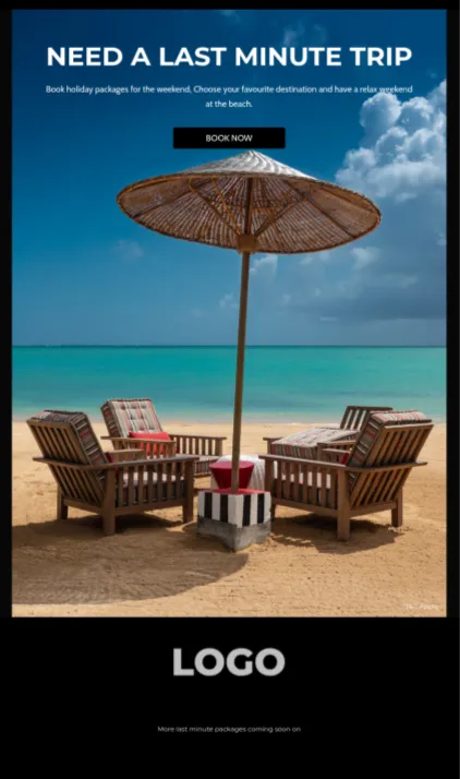 Summer Holidays email template preview