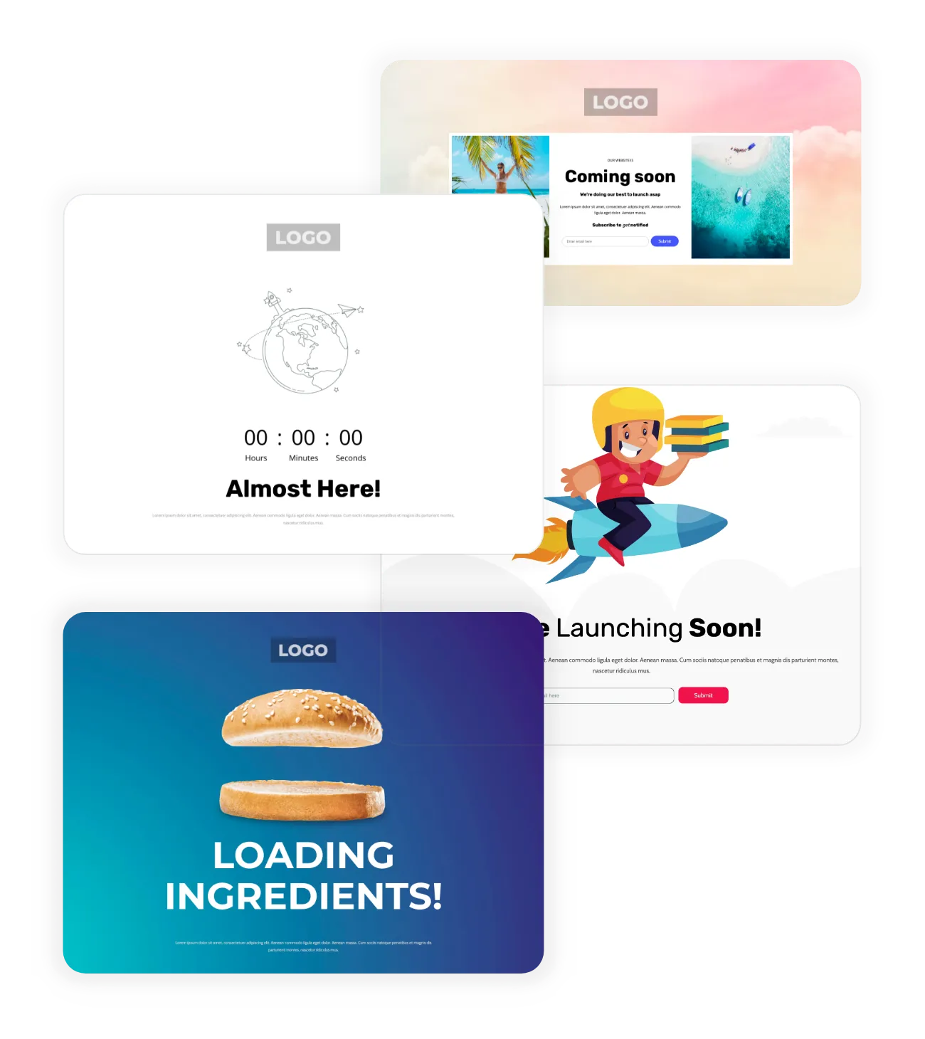 Shopify password page templates with countdown and signup form