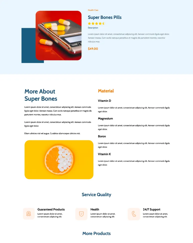 Shopify page template