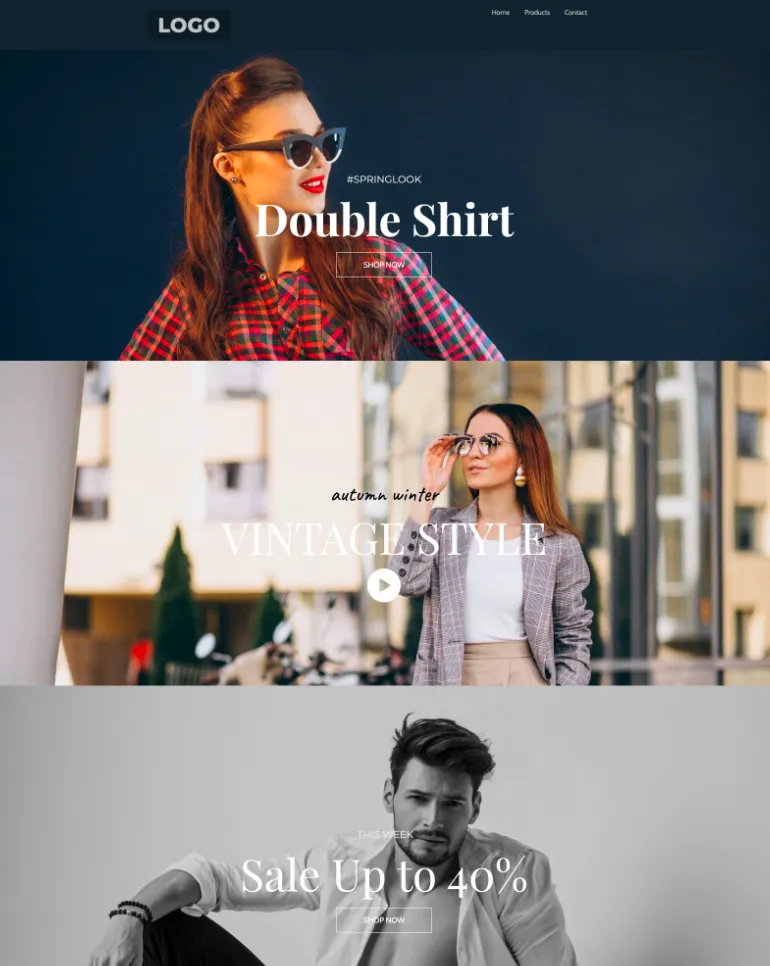 Shopify page template