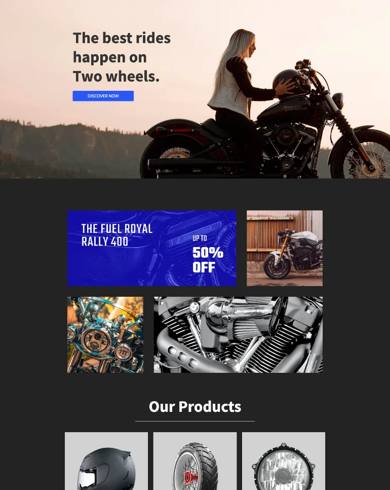 Shopify page template