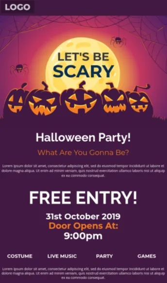 Halloween Party email template