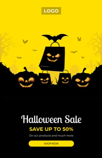 Halloween Shopping email template preview