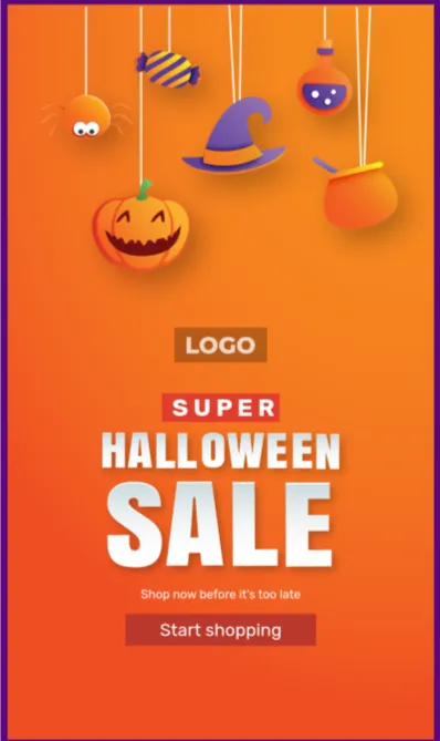 Sale Halloween email template preview