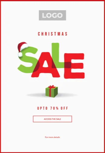 Christmas Sale email template