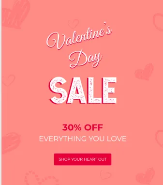 Valentine's Sale email template