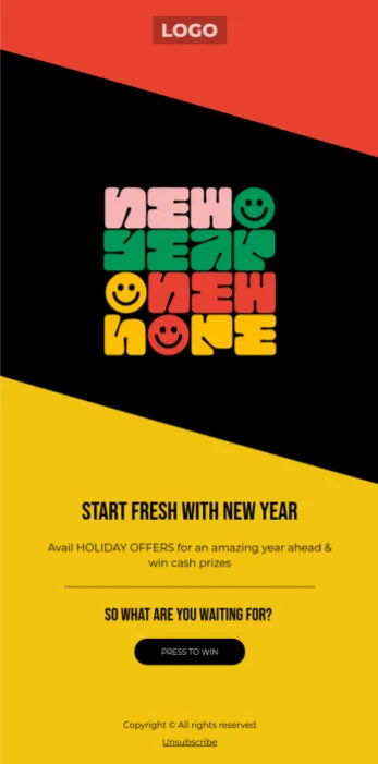 New year new hope email template