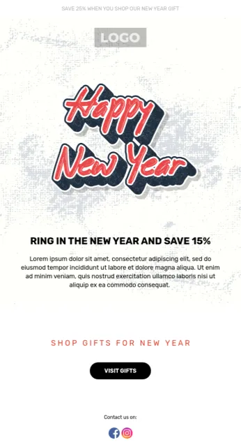 New YEAR email template preview