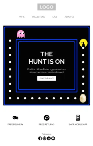 Easter Hunt email template