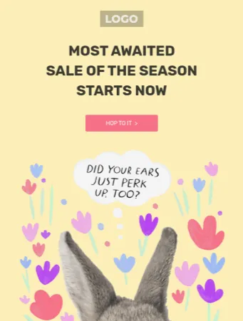 Easter Sale email template preview