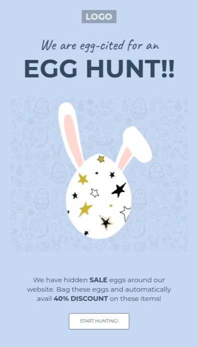 Easter email template preview