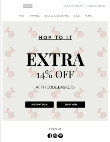 Easter Extra sale email template