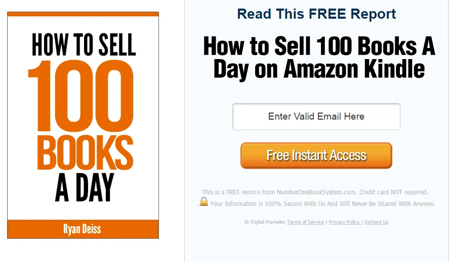 Simple squeeze page Ryan Deiss