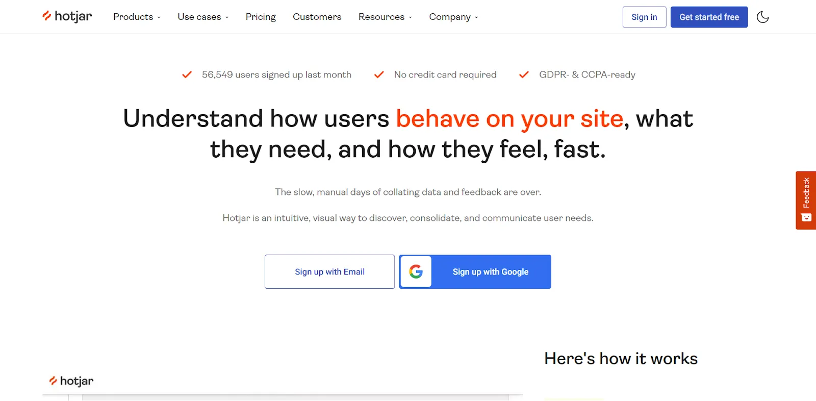 Marketing tool: Hotjar